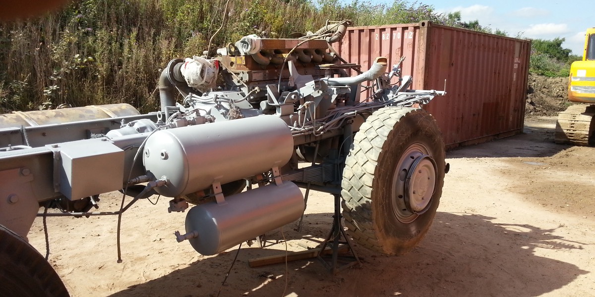 Blasting & Priming Old Foden Chassis