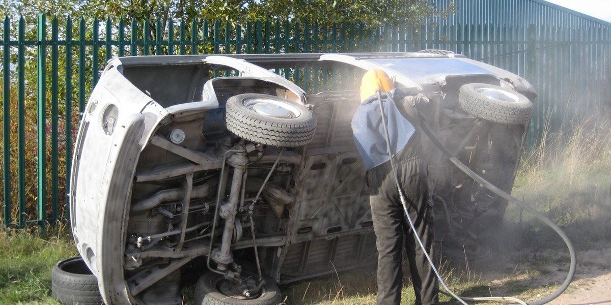 Blasting Volkswagon Shell