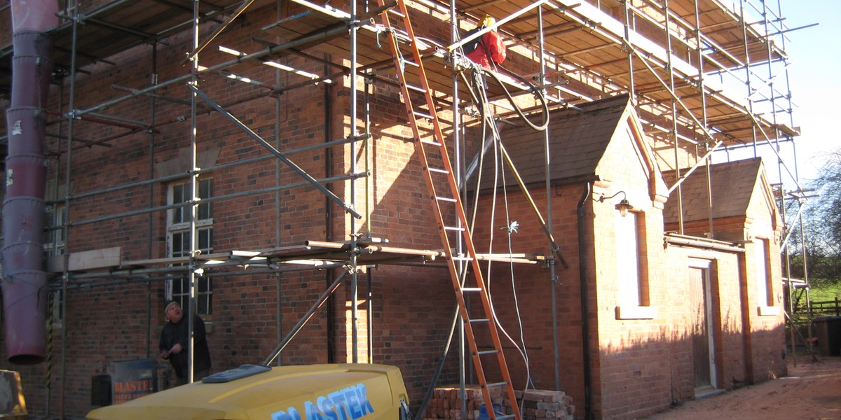 Blasting listed building