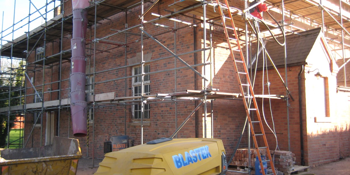 Blasting listed building