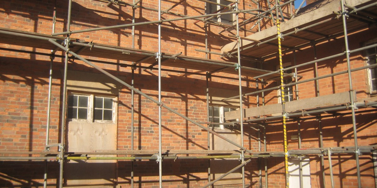 Listed Building after blasting