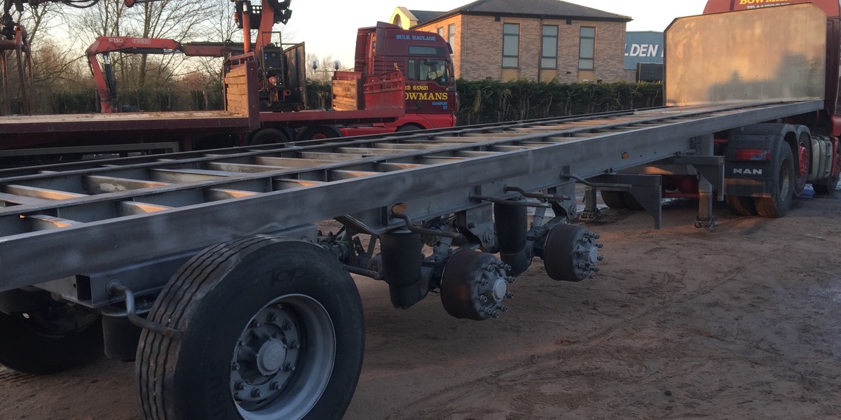 40ft Trailer after blasting